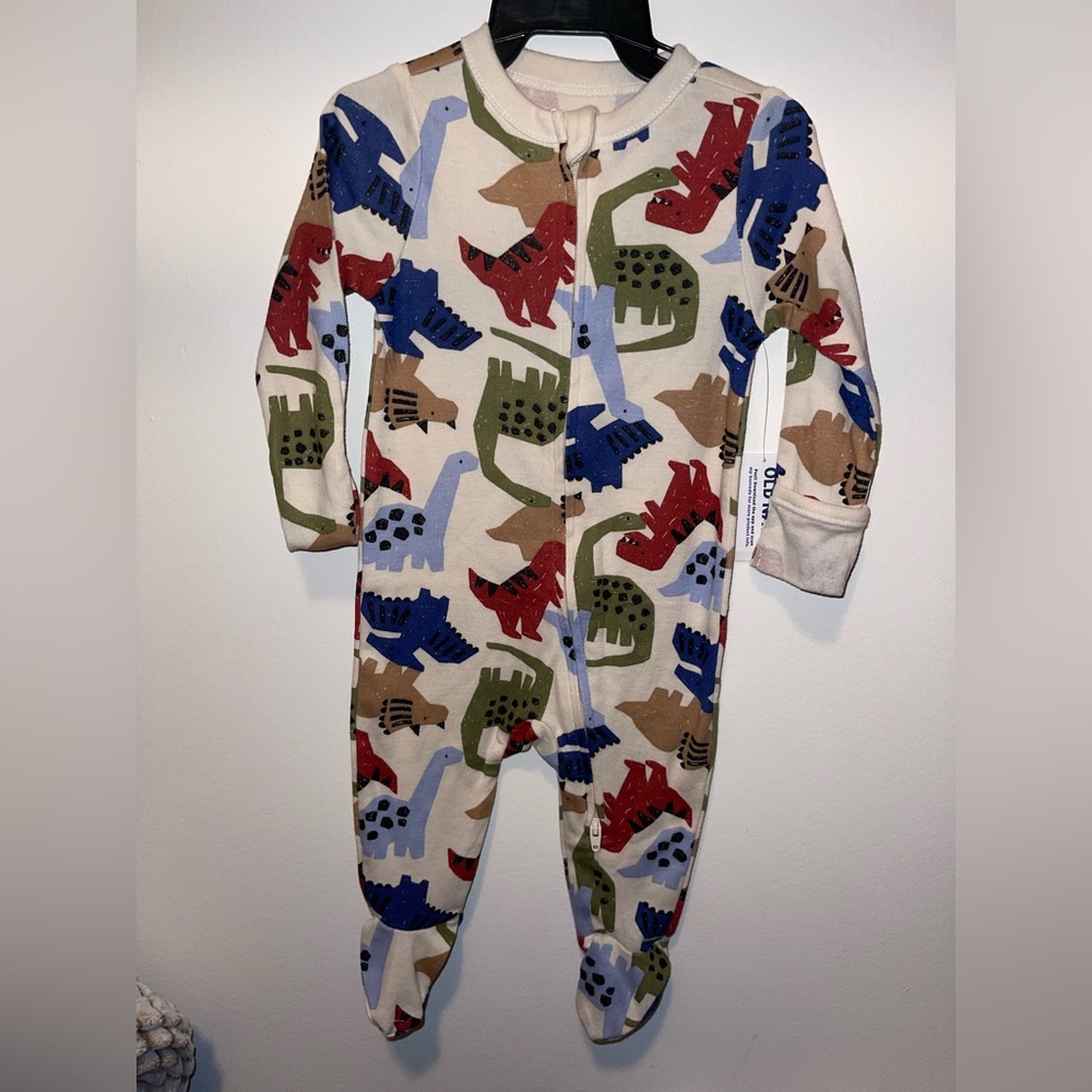 Old Navy Multicolor Dinosaur Footie Sleeper